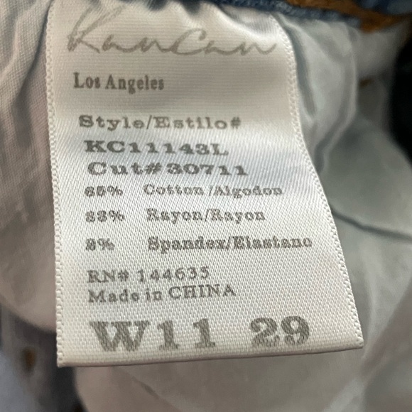 Kancan juniors Distressed Light Blue Denim Shorts 11/29 zip fly - Picture 3 of 4